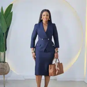 BOLD COLLAR PEPLUM BUTTON DRESS