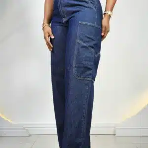 BOLD POCKET CARGO MOM JEANS - Image 2