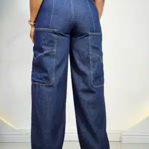 BOLD POCKET CARGO MOM JEANS - Image 3