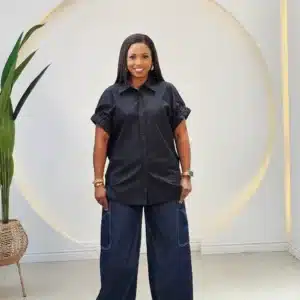 COLLAR KNOT OPEN BACK SHIRT - Image 7