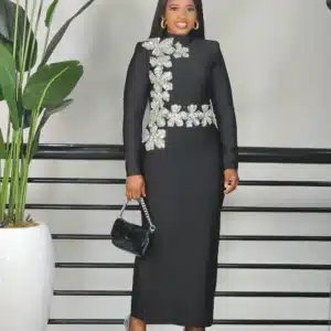 EMBELLISHED BANDAGE TOP & SKIRT SET - Image 2