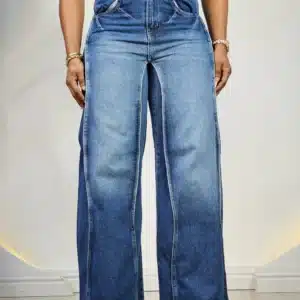 FRONT DETAIL WAIST ELASTIC JEANS