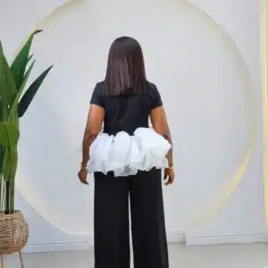 JERSEY ORGANZA PEPLUM TOP - Image 6