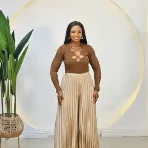 KNIT CROSS CHEST BODYSUIT - Image 4