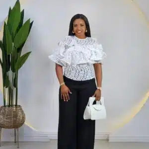 LACE RUFFLE CHEST TOP - Image 3