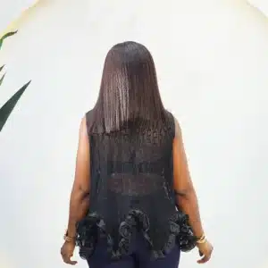 LACE RUFFLE HEM SLEEVELESS TOP - Image 6