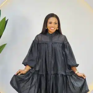 PUFF SLEEVE KNOT HEM DRESS - Image 6