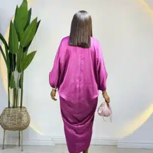 SATIN CHEST KNOT MIDI ABAYA - Image 8