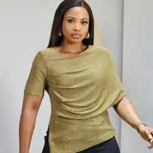 SHIMMER STUD SIDE CAPE TOP