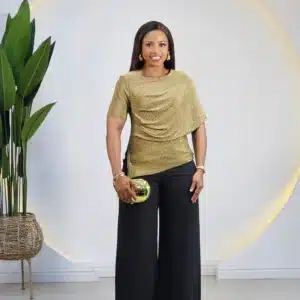 SHIMMER STUD SIDE CAPE TOP - Image 3