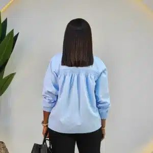 SMOKEY CHEST COLLAR BUTTON DOWN SHIRT - Image 5