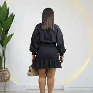 SMOKEY WAIST HEM DRESS - Image 6