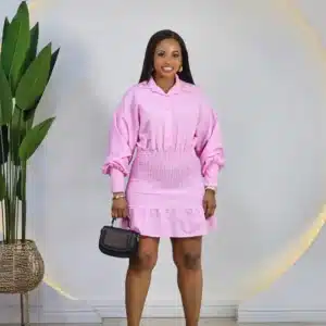 SMOKEY WAIST HEM DRESS - Image 2