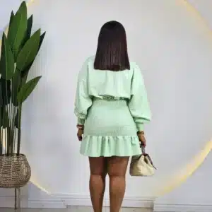 SMOKEY WAIST HEM DRESS - Image 7