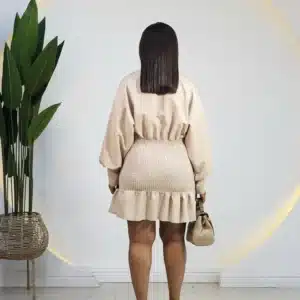 SMOKEY WAIST HEM DRESS - Image 8