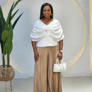 CAPE PLEAT BROOCH TOP - Image 6