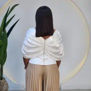 CAPE PLEAT BROOCH TOP - Image 10