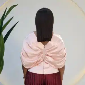 CAPE PLEAT BROOCH TOP - Image 9