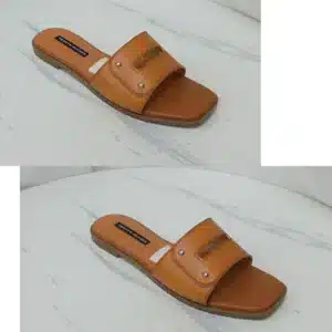 CUT OUT TOP LEATHER SLIPPERS - Image 2
