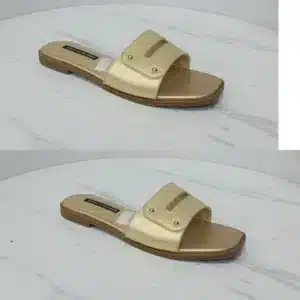 CUT OUT TOP LEATHER SLIPPERS - Image 3