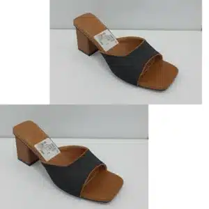 DENIM TOP BLOCK HEEL MULES - Image 2