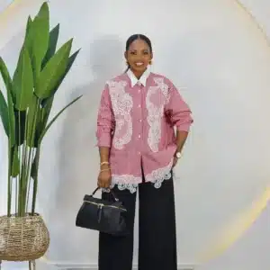 EMBROIDERY STRIPE SHIRT 2386