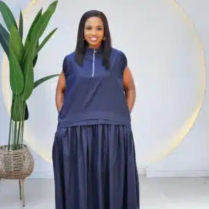 HIGH NECK ZIP HEM DRESS - Image 3