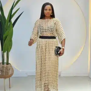 LACE PEARL SKIRT SET - Image 2