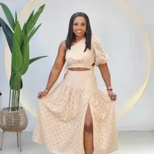 LACY MONO SLEEVE CUT OUT DRESS - Image 4