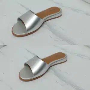 LEATHER TOP SLIPPERS