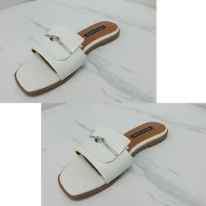 METAL KNOT TOP LEATHER SLIPPERS - Image 2