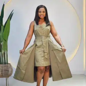 OVERLAP PINAFOR BUCKLE DRESS - Image 3