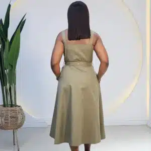 OVERLAP PINAFOR BUCKLE DRESS - Image 5