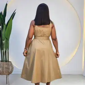 OVERLAP PINAFOR BUCKLE DRESS - Image 4