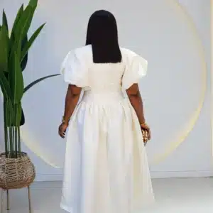 PUFF SLEEVE SKATER DRESS - Image 6