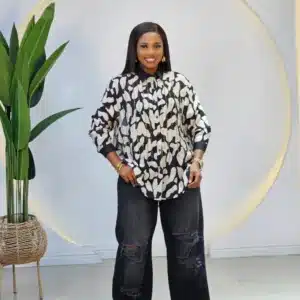 STUD PRINT LONG SLEEVE SHIRT - Image 2