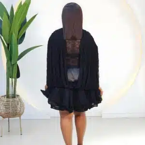 TISSUE MESH HEM DRESS - Image 7