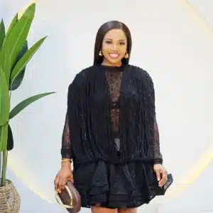 TISSUE MESH HEM DRESS - Image 4