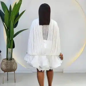 TISSUE MESH HEM DRESS - Image 8