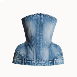 TUBE DENIM TOP - Image 2