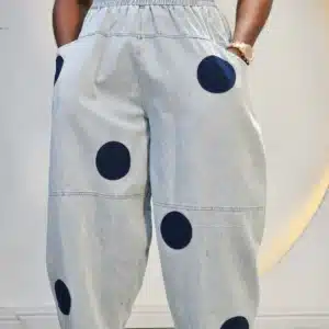 BOLD DOT CULOTTE JEANS - Image 2