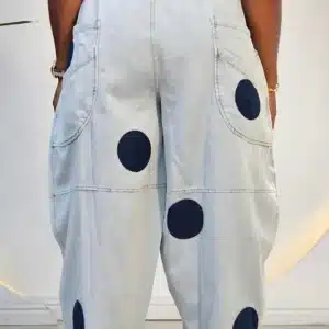 BOLD DOT CULOTTE JEANS - Image 3
