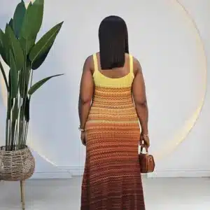 KNIT GLITTERS ZIGZAG PRINT DRESS - Image 3