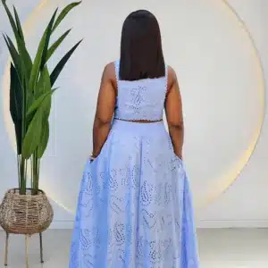 LACE FLARE SKIRT & CROP TOP SET - Image 5