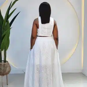 LACE FLARE SKIRT & CROP TOP SET - Image 3