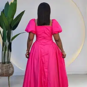 PUFF SLEEVE MIDI DRESS - Image 5