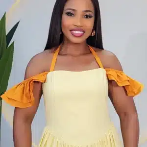 2-TONE HALTER NECK GYPSY DRESS - Image 4