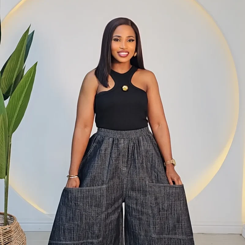 2 TONE CULOTTE MOM JEANS 69319