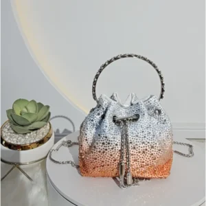 3 TONE STUD HANDLE PURSE - Image 3