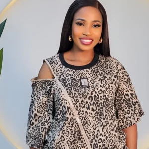 ANIMAL PRINT ZIP OVERSIZED TSHIRT 6008 - Image 2